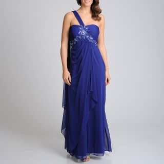 Xscape Womens Navy Embellished Applique Evening Gown Today $103.99