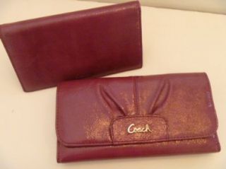 Pleated Leather Checkbook Wallet Garnet Red F46306 SV/GAR Shoes