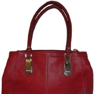 Womens Tignanello Purse Handbag Leather Multi Pocket North South Tote