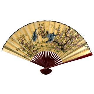 30 inch Wide Gold Leaf Birds and Flowers Fan (China) Today $37.00 2.0
