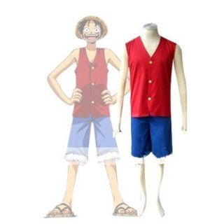 Luffy Cosplay Costume,size XXL (height 59 6,weight 155 180 pounds