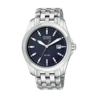 Citizen Eco Drive Mens WR100 Navy Dial Watch