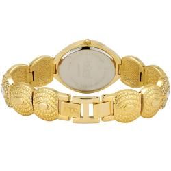 Burgi Womens Oval Crystal Quartz Bracelet Watch