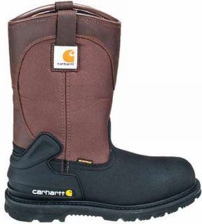 .Waterproof Insulated Steel Toe Pull On Boots Brown Size 8 Med Shoes