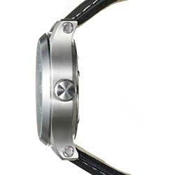 Golana Swiss Mens Aqua Pro 100 Black Leather Strap Watch