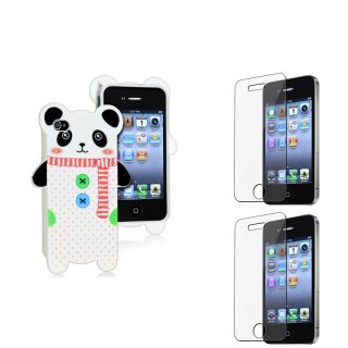 Panda TPU Case/ Screen Protectors for Apple iPhone 4/ 4S