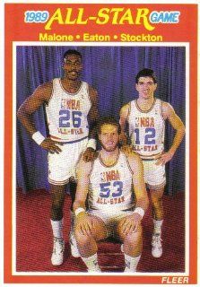 1989 90 Fleer 163 Karl Malone / John Stockton / Mark Eaton