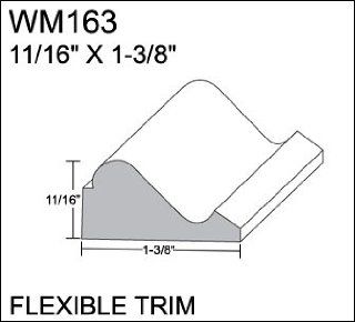 Flexible Moulding   Flexible Base Cap Moulding   WM163   11/16 X 1 3