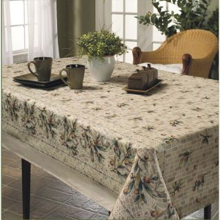 Tuscan Mosaic Printed 60x104 inch Oblong Tablecloth