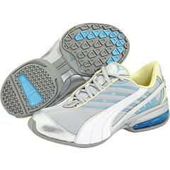 Puma Womens Cell Amar Puma Silver/ White/ Blue Mist Athletic Shoes