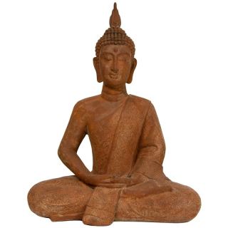 24 Thai Sitting Zenjo in Iron Look Buddha Statue (China)