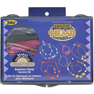 Toner Plastics Beginners Colored Hemp Jewelry Kit with Beads Today $9