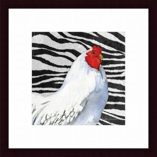 Zebra Rooster Framed Print Today $102.99 Sale $92.69 Save 10%