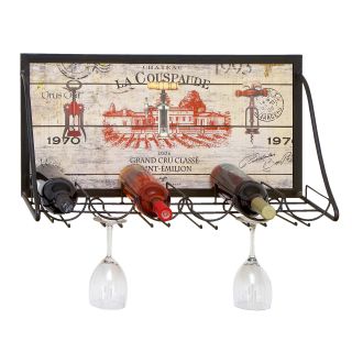 Chateau Wine Enthusiast Hanging Metal 6 bottle Wine Rack Today $59.99