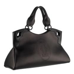 Cartier Black Leather Tote Bag