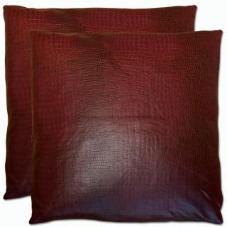 Faux Ostrich Leather Throw Pillows (Set of 2)