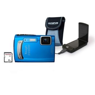 OLYMPUS TG 310 bleu+chargeur solaire+étui+SD   Achat / Vente COMPACT