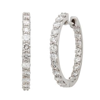 14k White Gold 2ct TDW Diamond Hoop Earrings (G H, I2) Today $1,459