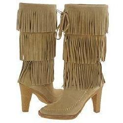 Michael Kors Cowgirl Fringe Boot Sand Suede 210