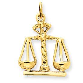 14k Gold Scales Of Justice Charm Jewelry