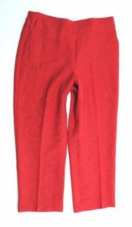 NEW ALFRED DUNNER WOMENS PROPORTIONED SHORT RED PANTS 16