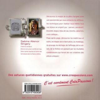 BIJOUX CREATIFS EN PATE DARGENT   Achat / Vente livre Sabine Singery