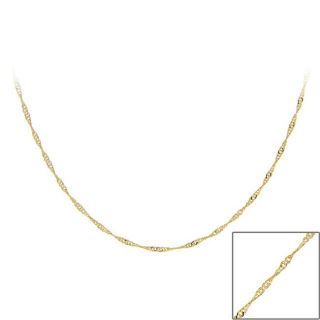 Mondevio 18k Gold over Sterling Silver Italian Singapore 18 inch Chain