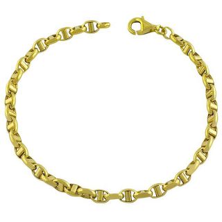 14k Yellow Gold Polished Anchor Link Bracelet