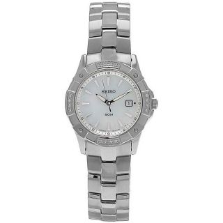 Seiko Womens Diamond Stainless Steel Watch