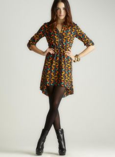 ROMEO&JULIET COUTURE Printed Pleated Skirt Shirtdress