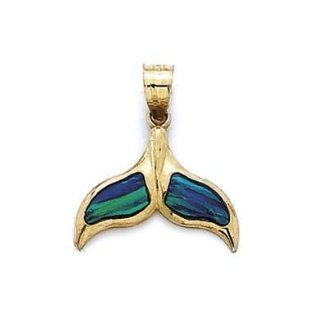 14k Created Opal Whale Tail Pendant   JewelryWeb Jewelry