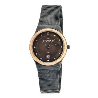 Skagen Womens Twisted Topring Brown Dial Watch Today $96.99