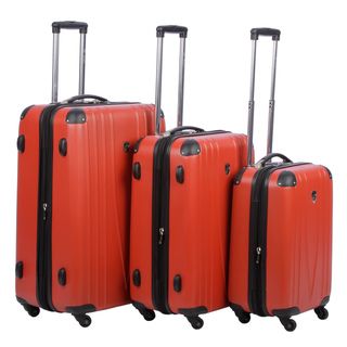 Heys USA 4WD Red Three piece Hardside Spinner Luggage Set