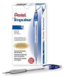 Pentel Impulse Stick Ballpoint Pen, Medium Point, 1.0 mm