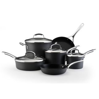 KitchenAid Gourmet Hard Anodized 10 pc Nonstick Cookware Set See Price