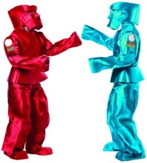 Rockem Sockem Robots   Blue & Red Robots Adult Costume Set