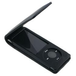 BasAcc Black Leather Case for Apple iPod Nano 5th Generation