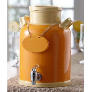 American Atelier Orange/ Peach 240 ounce Ceramic Beverage Dispenser
