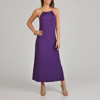 Lennie for Nina Leonard Womens Purple Maxi Dress