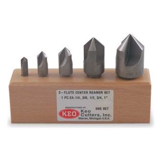 Keo 55739 Countersink Set, 5PC, 1 FL, 100 Deg, Carbide