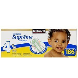 Kirkland Signature Supreme Diapers Size 4 186 count Baby