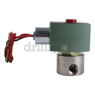 Red Hat 8262G230 Solenoid Valve, 2 Way, NC, SS, 1/4 In