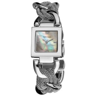 Vernier Ladies Mother of Pearl Dial Chain and Mesh Bracelet Fashion