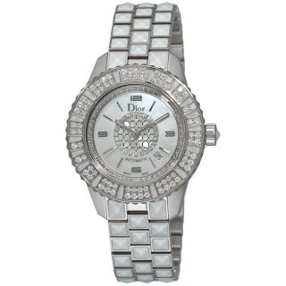Christian Dior Womens Christal White Sapphire and Diamond Watch
