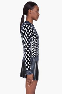 Kenzo Navy Patterned Velvet Sweater for women