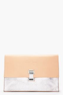 Proenza Schouler Sorbet And Silver Lunch Bag Clutch for women