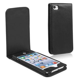 BasAcc Black Leather Case for Apple iPod Touch 5th Generation