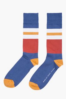 Marc By Marc Jacobs Blue Striped Socks for men