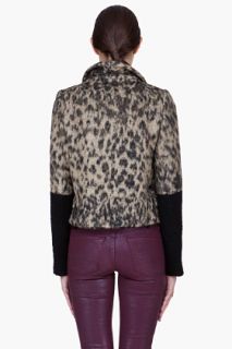 Smythe Beige Leopard Alpaca Mohair Jacket for women