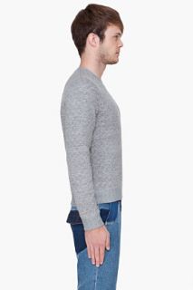 Kenzo Grey Quilt Stitched Sweater for men